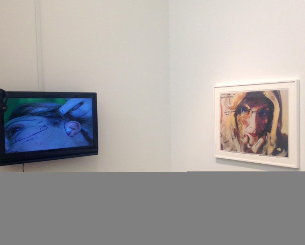 Installation view (from left): ORLAN and Lynn Hershman Leeson