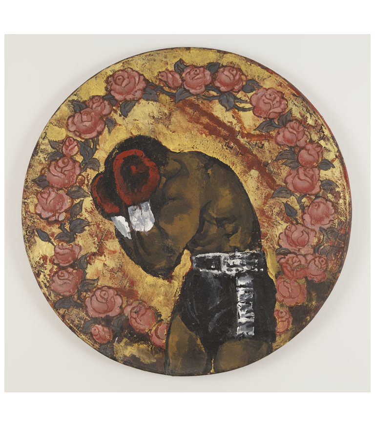 Untitled (Portrait of Boxer with Roses)