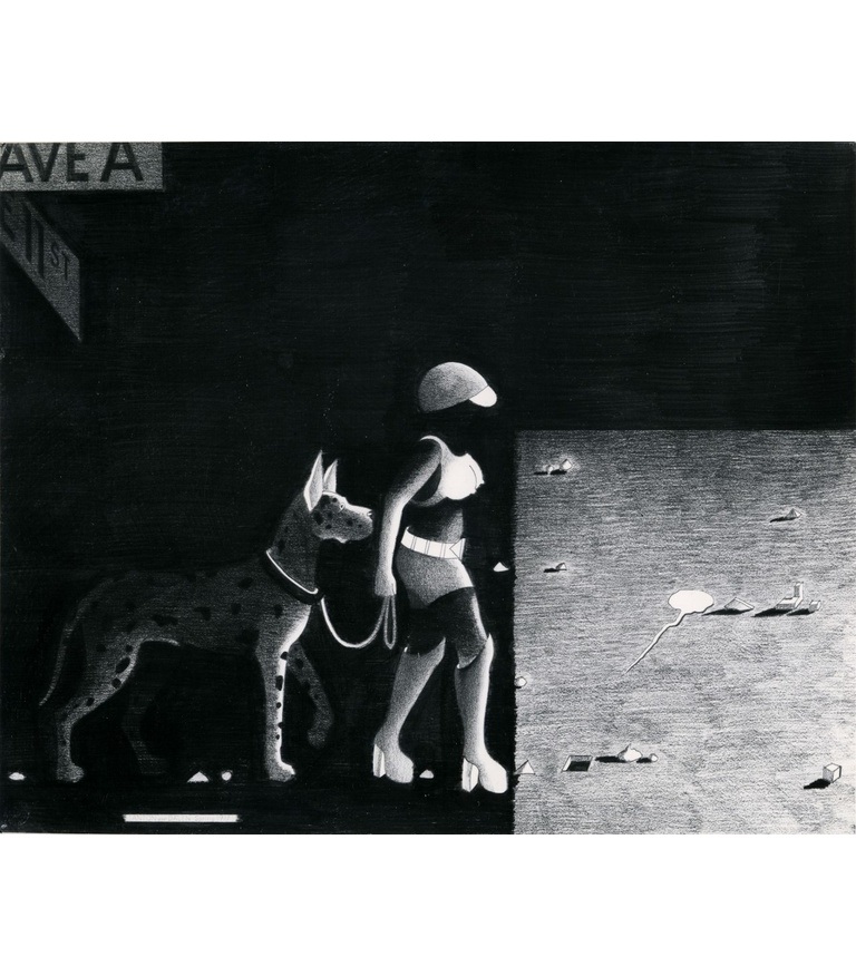 Street Woman with Dog 1977