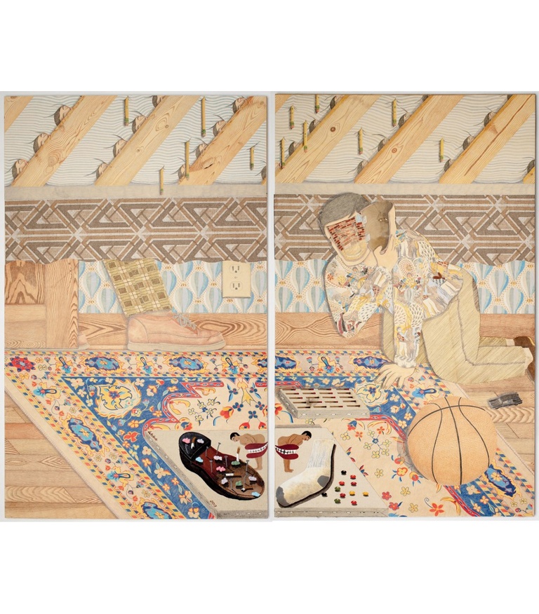 2014 Under the Bed 40.5 x 25 inches each DIPTYCH