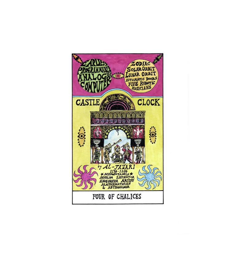 Four of Chalices - Castle Clock (tarot) 2009-11