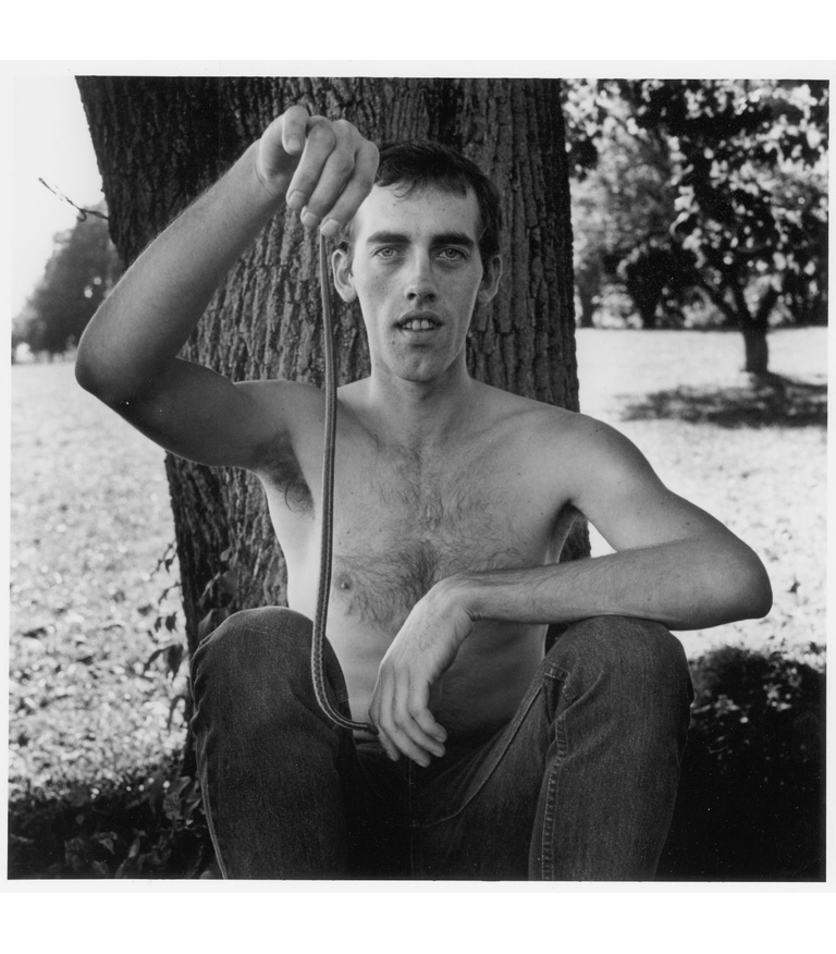 David Wojnarowicz with a Snake