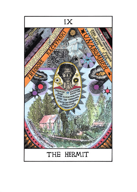 IX The Hermit- Theodore Kaczynski/ Unabomber (Tarot) 2009/11