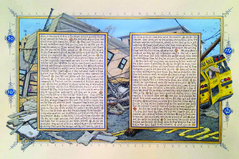 American Qur'an/Sura 11 (E) 2013, ink and gouache on paper, 16 x 24 inches