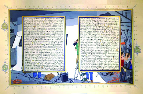 American Qur'an/Sura 16 (C) 2013, ink and gouache on paper, 16 x 24 inches