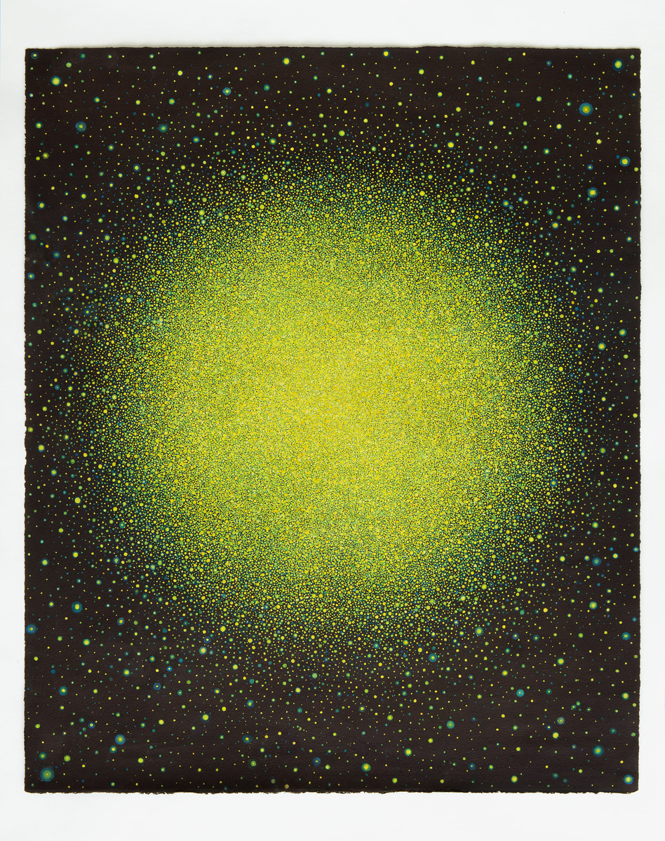 Untitled (Light Yellow Sun on Red)