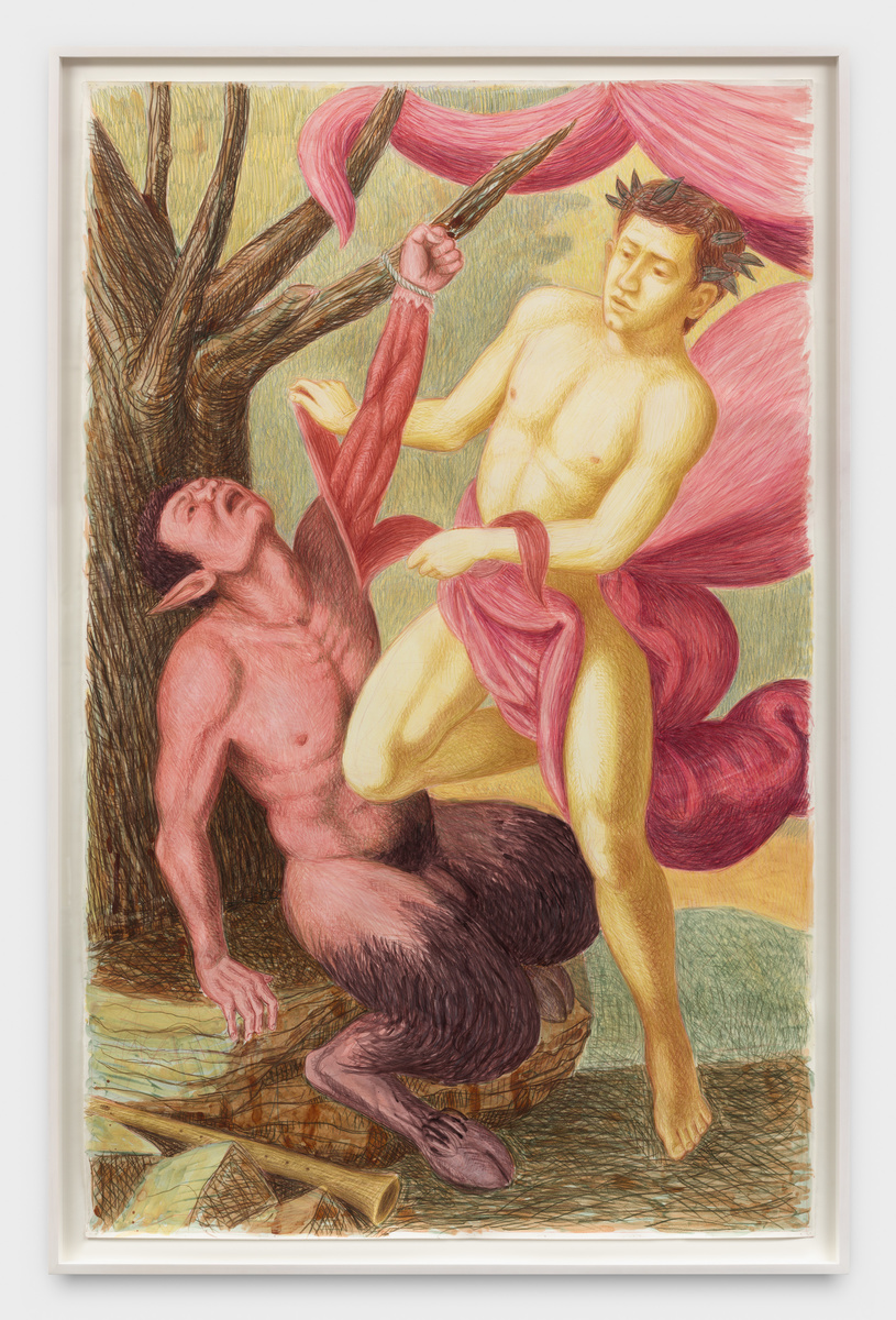 Apollo flaying Marsyas