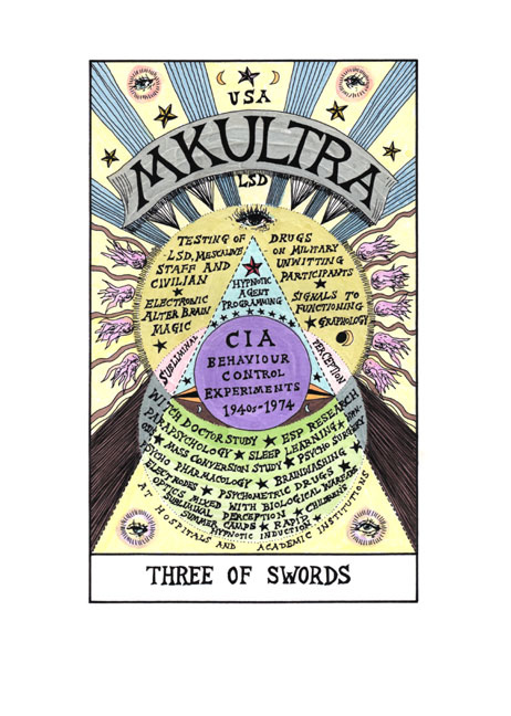 Three of Swords- MKULTRA (tarot) 2009-11