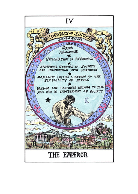 IV The Emperor - Diogenes of Sinope (tarot) 2009-11 