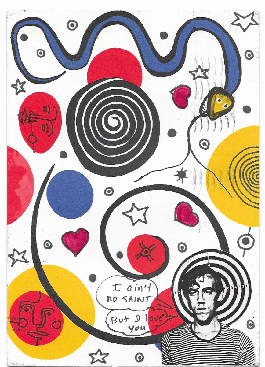 Jean Pierre Archive (November 11, 1980 Miro photocollage postcard)